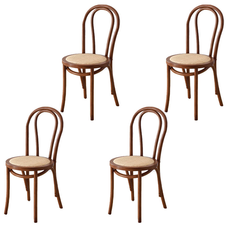 Comedor de madera tradicional, cocina, silla lateral, silla trasera Windsor