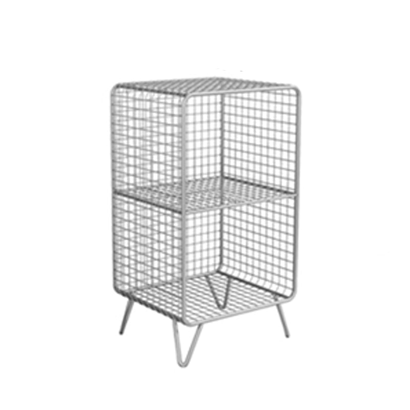 Industrial Style Standard Bookcase Metal Closed Back Bookshelf for Home Office