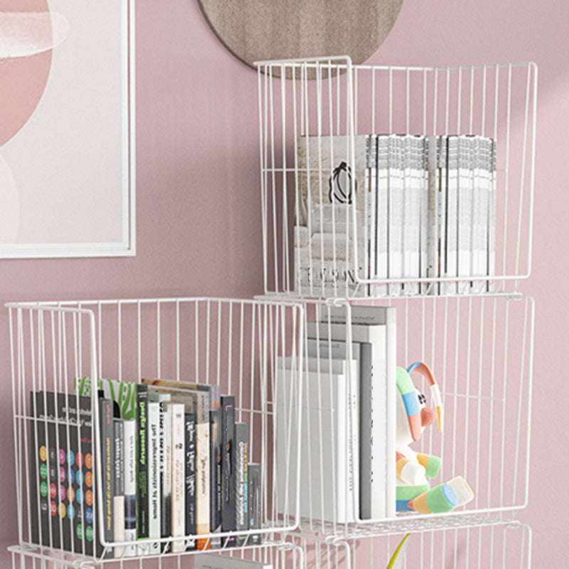 9.5" W Bookshelf Contemporary Style Bookcase with Casters for Home and Study Room