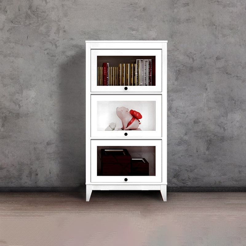 Bookcase Wood Barrister Bookcase Contemporary Vertical Book Shelf with Doors