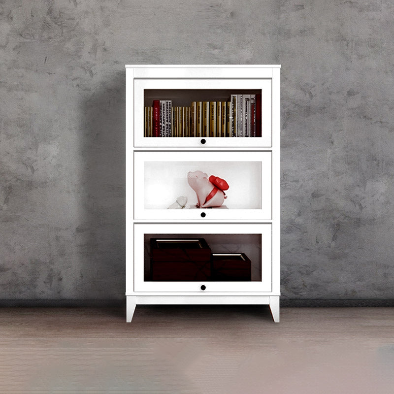 Bookcase Wood Barrister Bookcase Contemporary Vertical Book Shelf with Doors