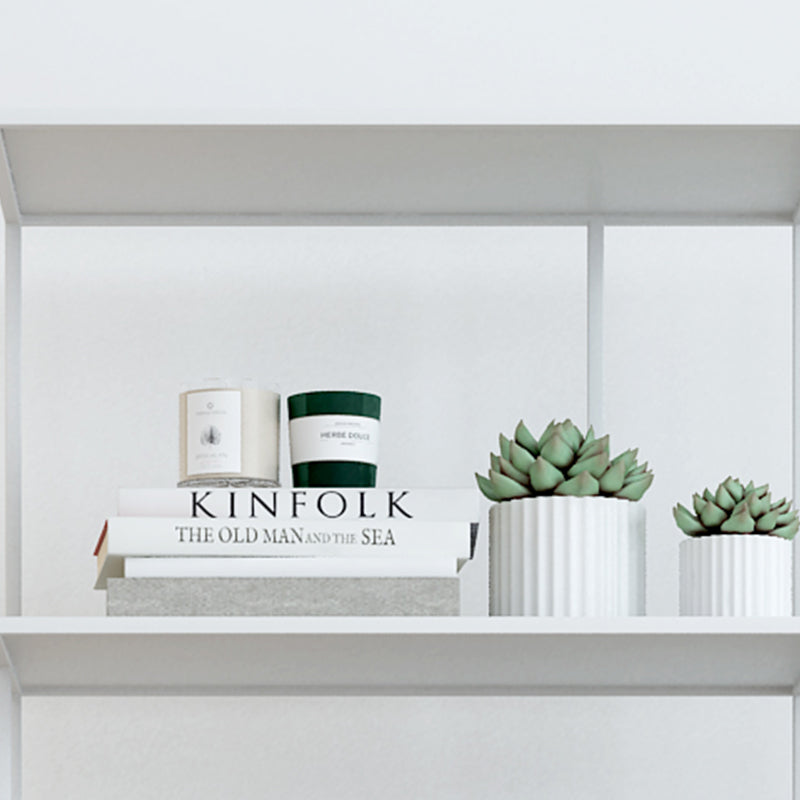 Industrial Style Metal Bookshelf 5-shelf Open Shelf Bookcase for Home