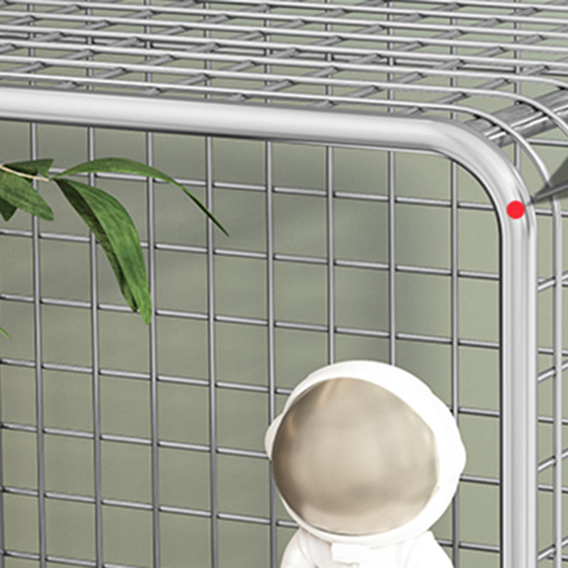 Libreria moderna chiusa con ripiani rettangolari in metallo