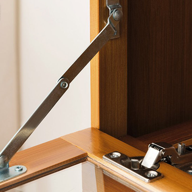 Modern Bamboo Barrister Bookcase Closed Back Bookcase for Home Office