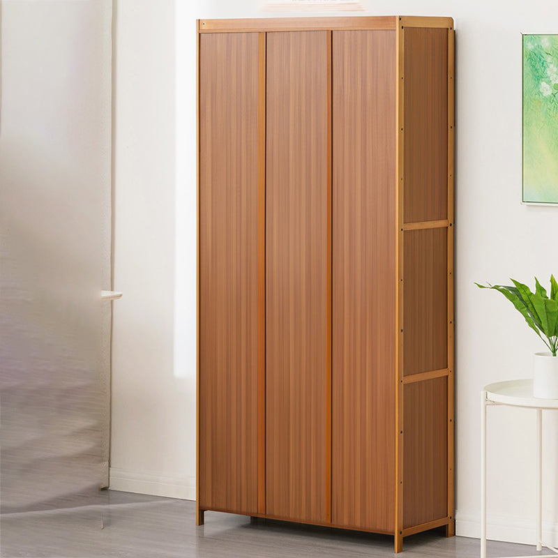 Modern Bamboo Barrister Bookcase Closed Back Bookcase for Home Office