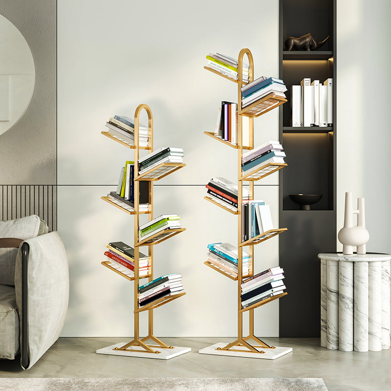 Minimalist Style Open Shelf Bookcase in Metal Material Shelves