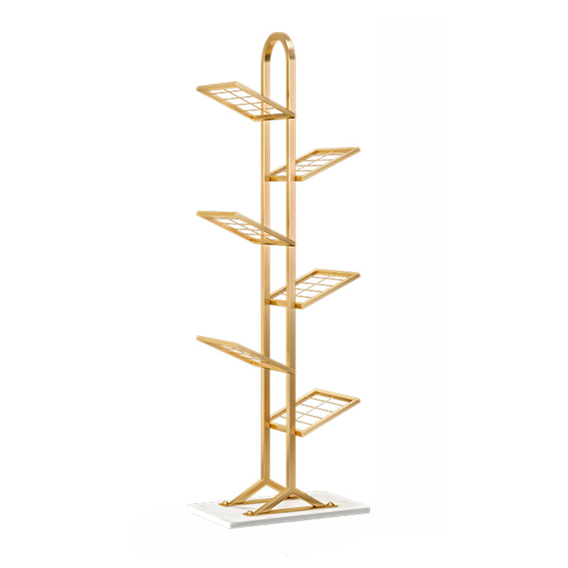 Minimalist Style Open Shelf Bookcase in Metal Material Shelves