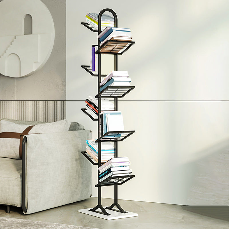 Minimalist Style Open Shelf Bookcase in Metal Material Shelves