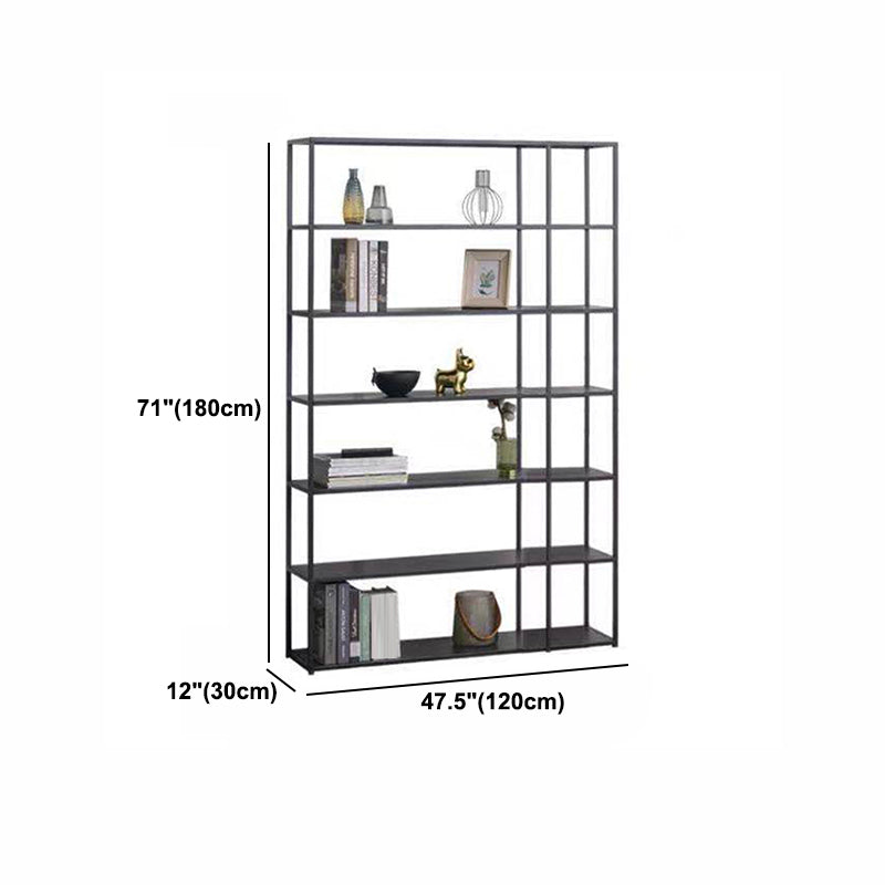 Industrial Style 5-Shelf Bookshelf Open Shelf Bookcase for Home Office