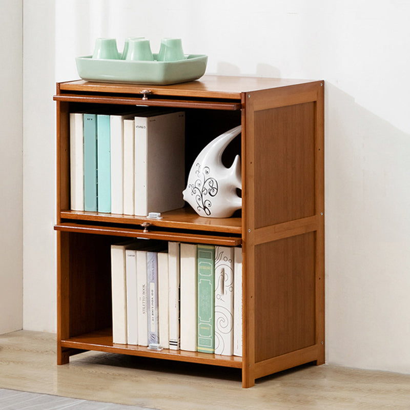 Contemporary Bamboo Barrister Bookcase Doors Included Bookcase for Home Office