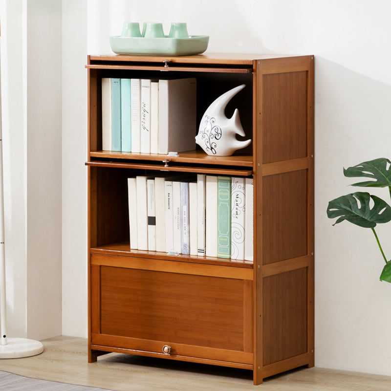Contemporary Bamboo Barrister Bookcase Doors Included Bookcase for Home Office