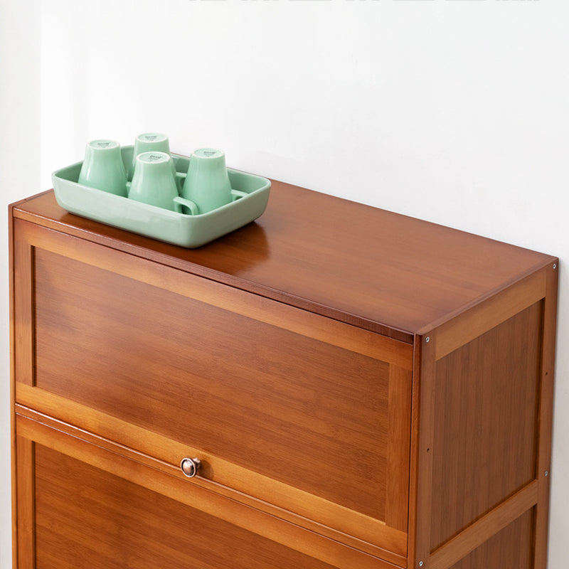 Contemporary Bamboo Barrister Bookcase Doors Included Bookcase for Home Office