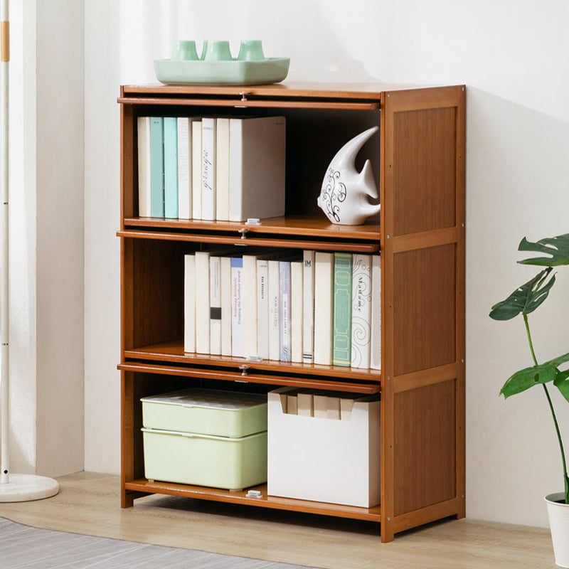 Contemporary Bamboo Barrister Bookcase Doors Included Bookcase for Home Office