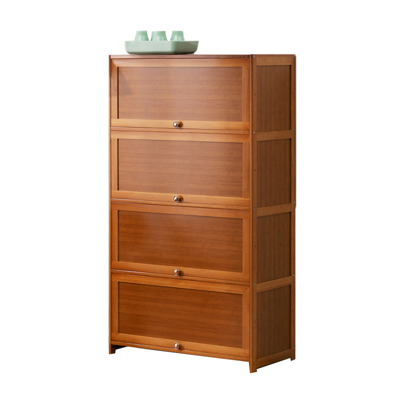 Contemporary Bamboo Barrister Bookcase Doors Included Bookcase for Home Office