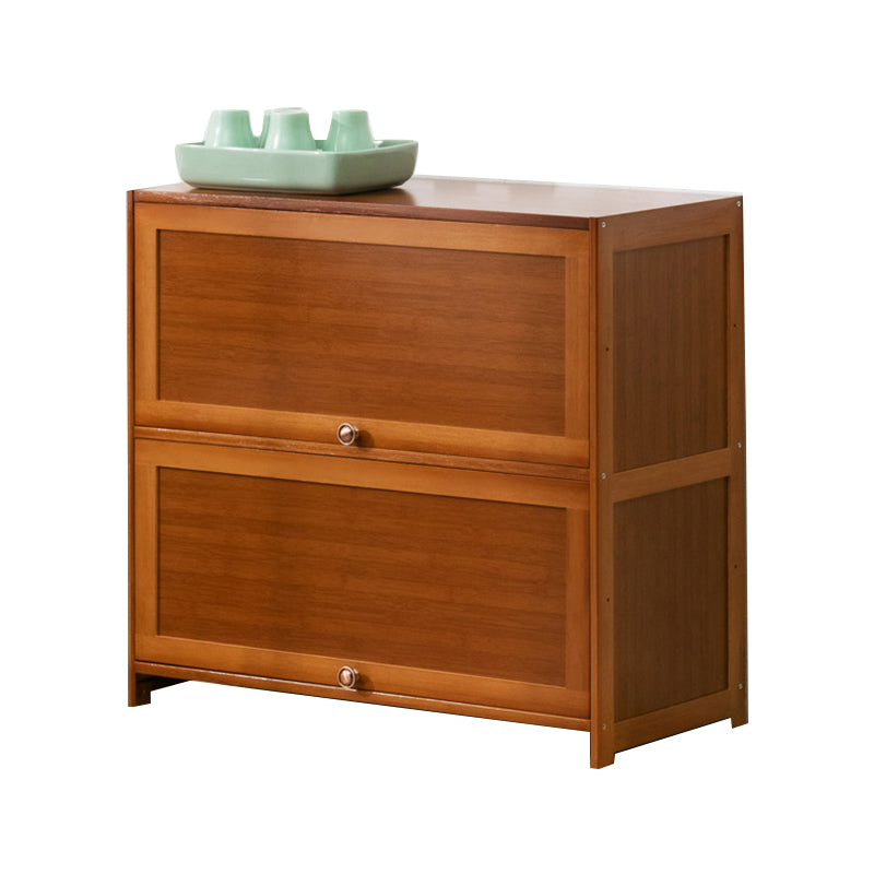 Contemporary Bamboo Barrister Bookcase Doors Included Bookcase for Home Office