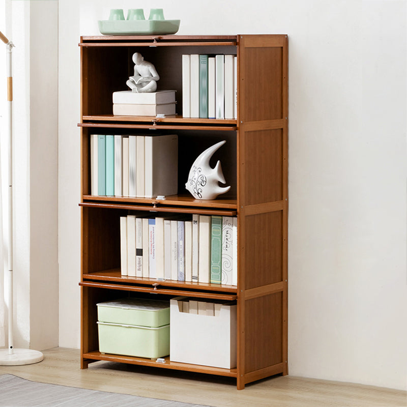 Contemporary Bamboo Barrister Bookcase Doors Included Bookcase for Home Office