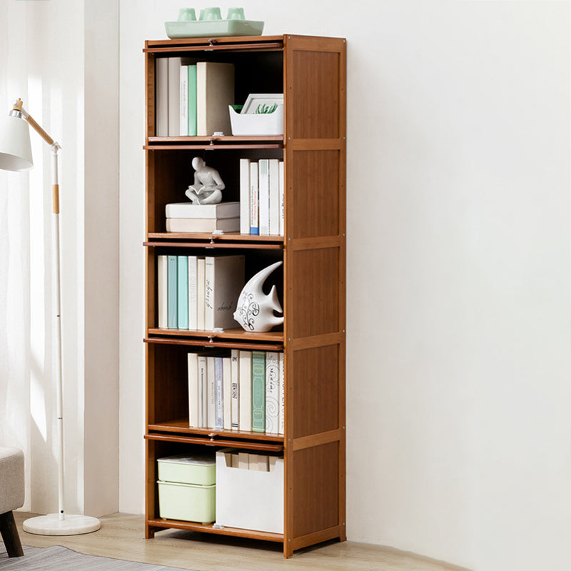 Contemporary Bamboo Barrister Bookcase Doors Included Bookcase for Home Office