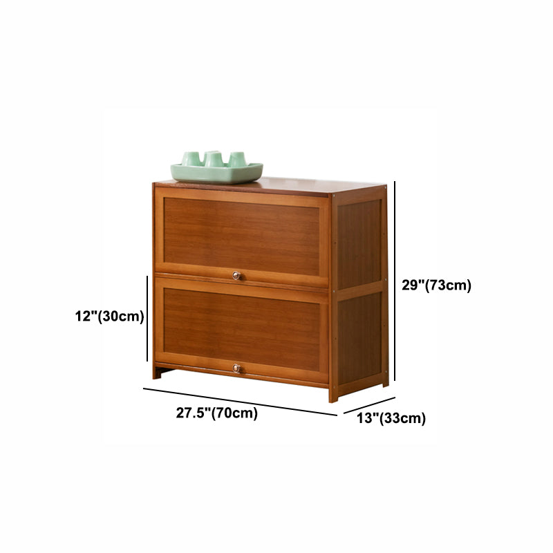 Contemporary Bamboo Barrister Bookcase Doors Included Bookcase for Home Office