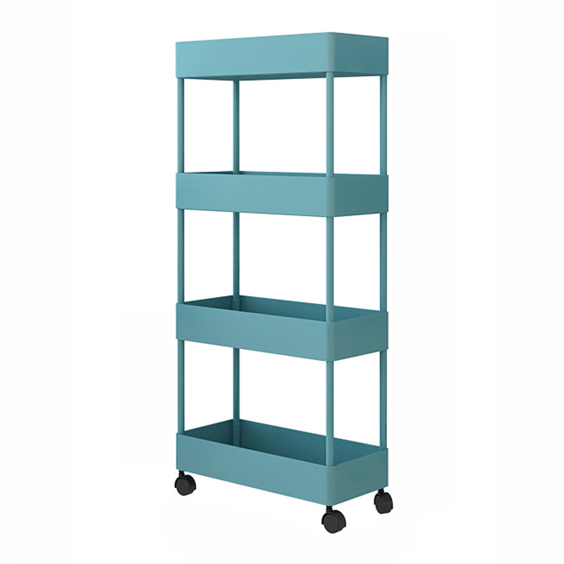 Contemporary Style Bookshelf Home Office Bookcase with Casters