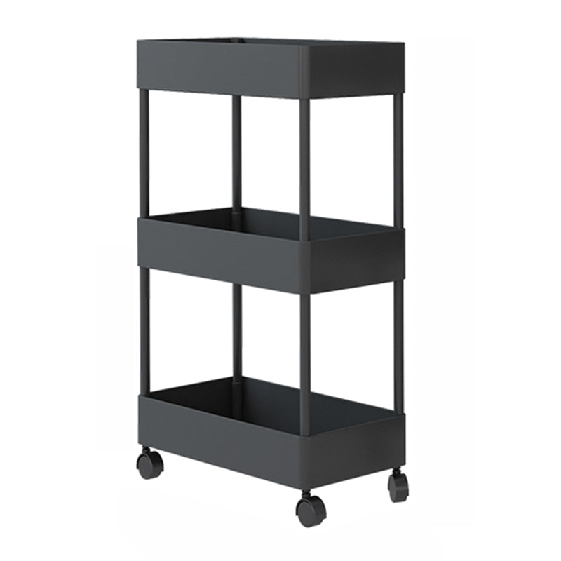 Contemporary Style Bookshelf Home Office Bookcase with Casters