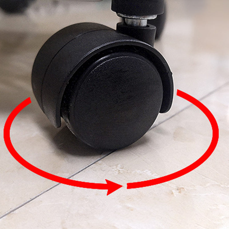 Contemporary Style Bookshelf Home Office Bookcase with Casters