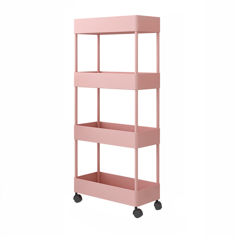 Contemporary Style Bookshelf Home Office Bookcase with Casters