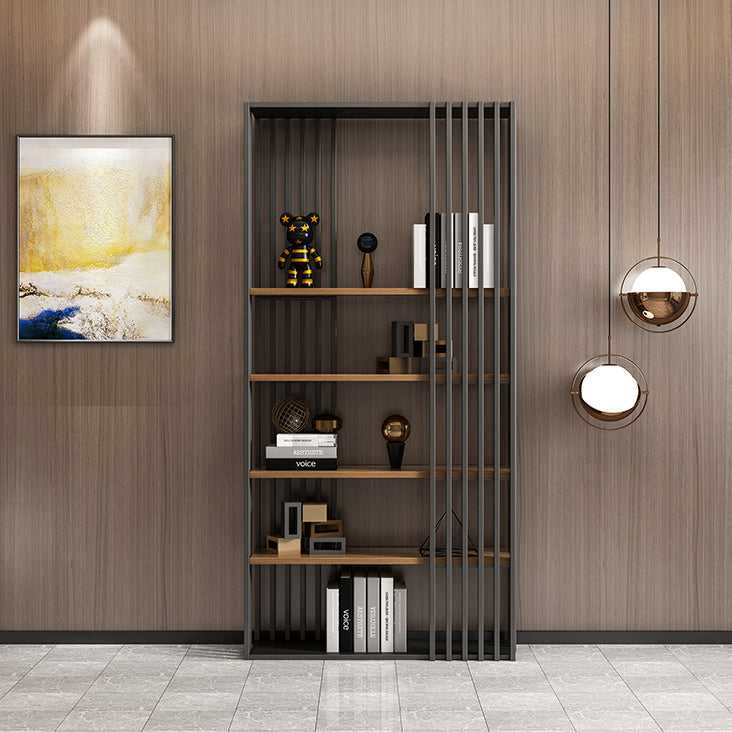 Open Metal Etagere Bookcase Industrial Shelf Bookcase with Shelves