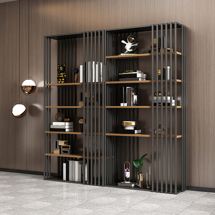 Open Metal Etagere Bookcase Industrial Shelf Bookcase with Shelves