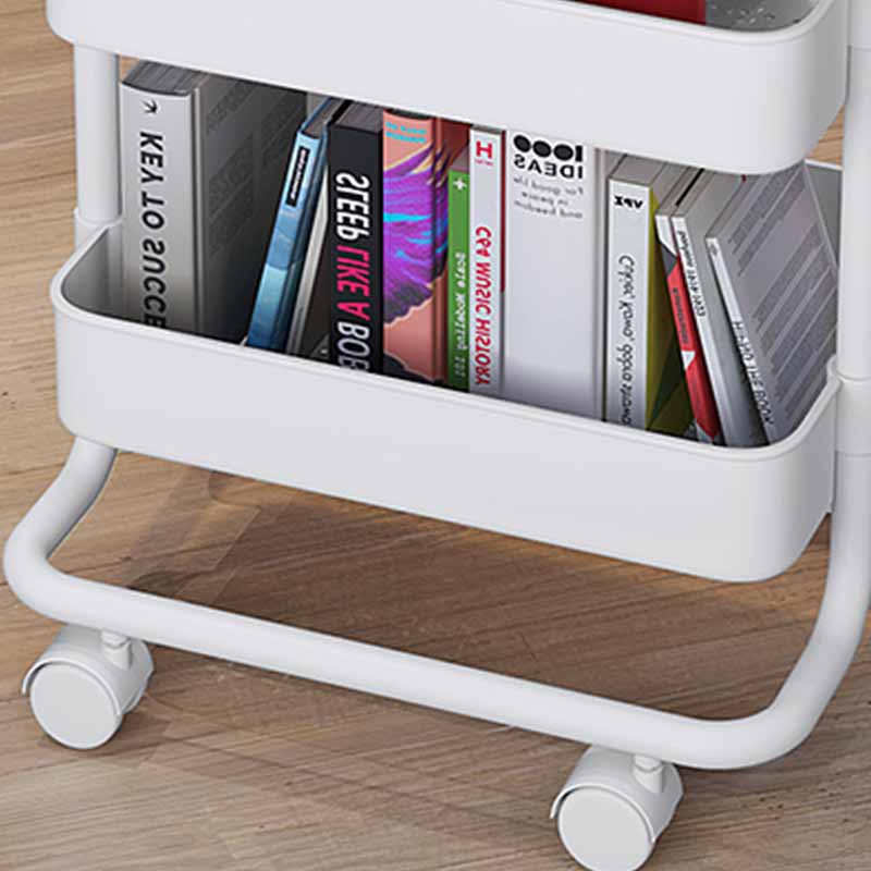Briginie-étagère de style contemporain avec une plate-forme de livre de roue pour le bureau à domicile