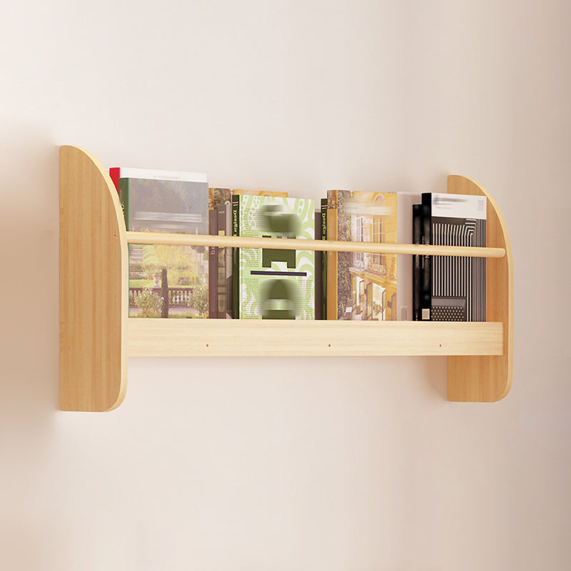 Contemporary Style Bookshelf  Wall Mounted Horizontal Bookcase for Home Office
