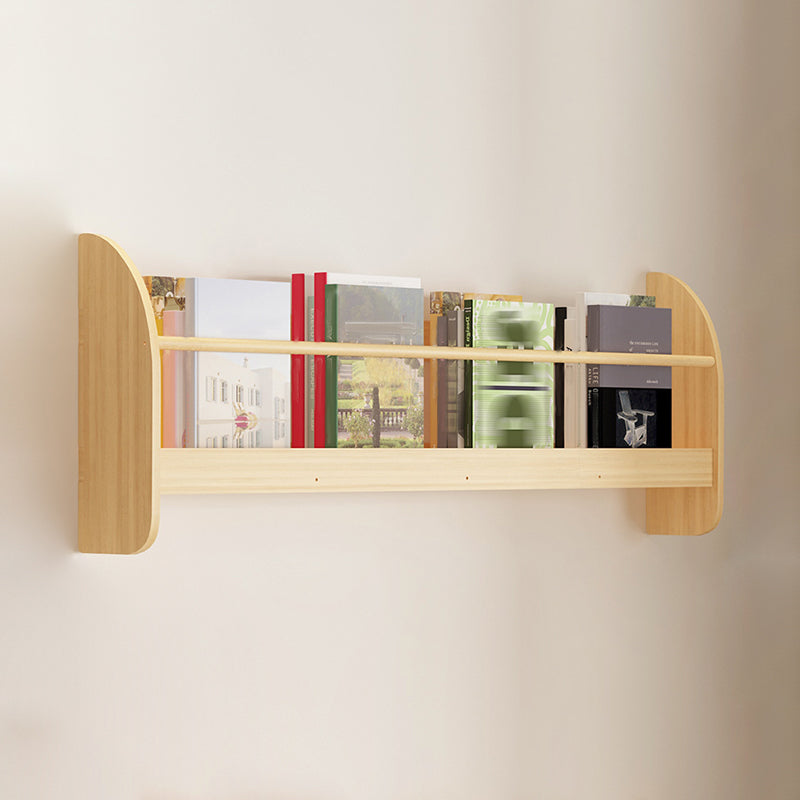 Contemporary Style Bookshelf  Wall Mounted Horizontal Bookcase for Home Office