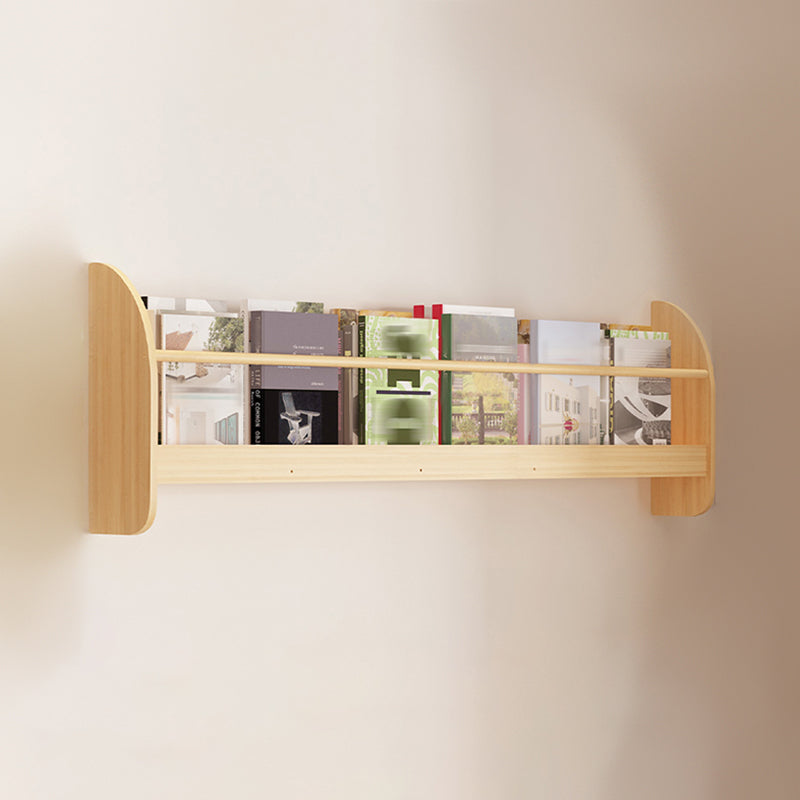Contemporary Style Bookshelf  Wall Mounted Horizontal Bookcase for Home Office