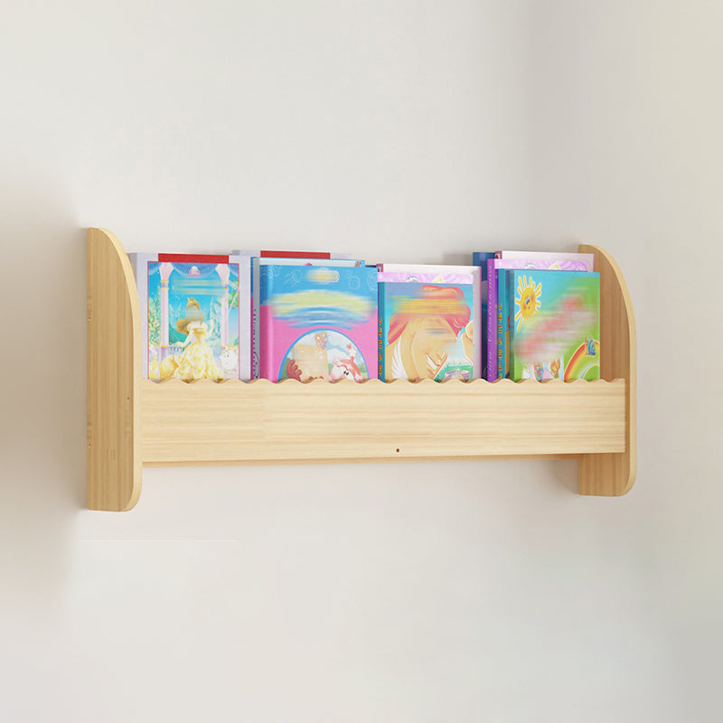 Contemporary Style Bookshelf  Wall Mounted Horizontal Bookcase for Home Office
