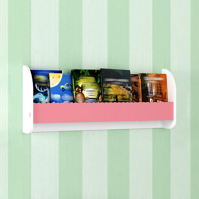 Contemporary Style Bookshelf  Wall Mounted Horizontal Bookcase for Home Office