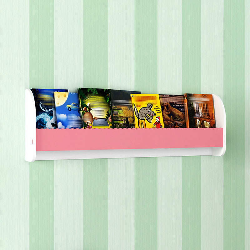 Contemporary Style Bookshelf  Wall Mounted Horizontal Bookcase for Home Office