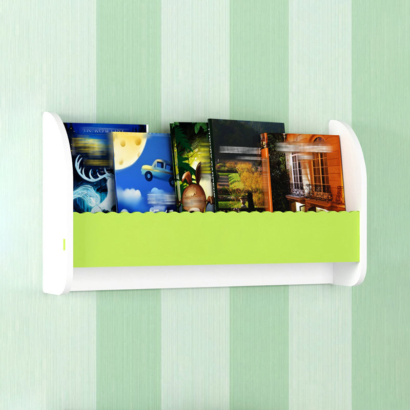 Contemporary Style Bookshelf  Wall Mounted Horizontal Bookcase for Home Office