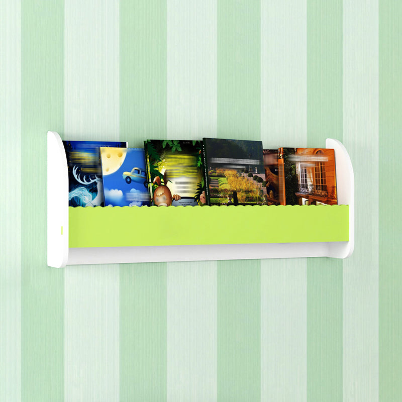 Contemporary Style Bookshelf  Wall Mounted Horizontal Bookcase for Home Office