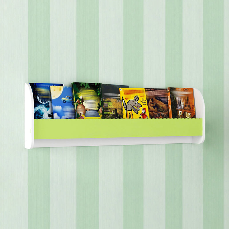 Contemporary Style Bookshelf  Wall Mounted Horizontal Bookcase for Home Office