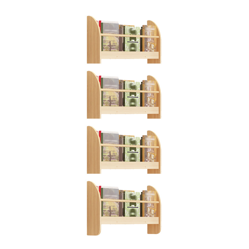 Contemporary Style Bookshelf  Wall Mounted Horizontal Bookcase for Home Office