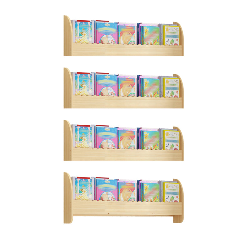 Contemporary Style Bookshelf  Wall Mounted Horizontal Bookcase for Home Office