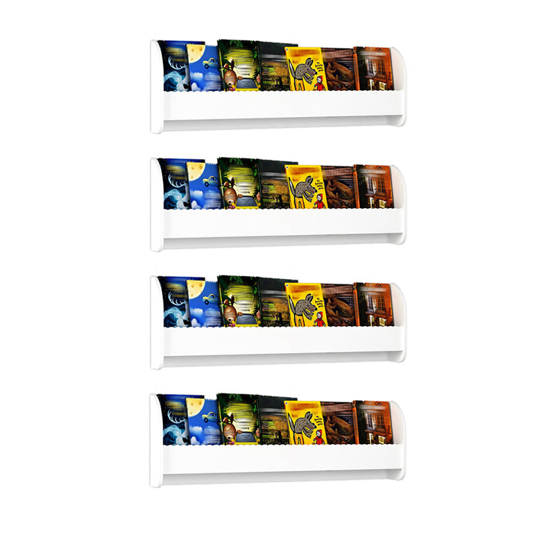 Contemporary Style Bookshelf  Wall Mounted Horizontal Bookcase for Home Office