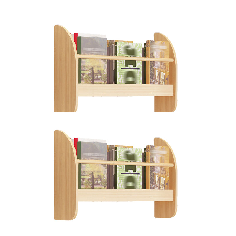 Contemporary Style Bookshelf  Wall Mounted Horizontal Bookcase for Home Office