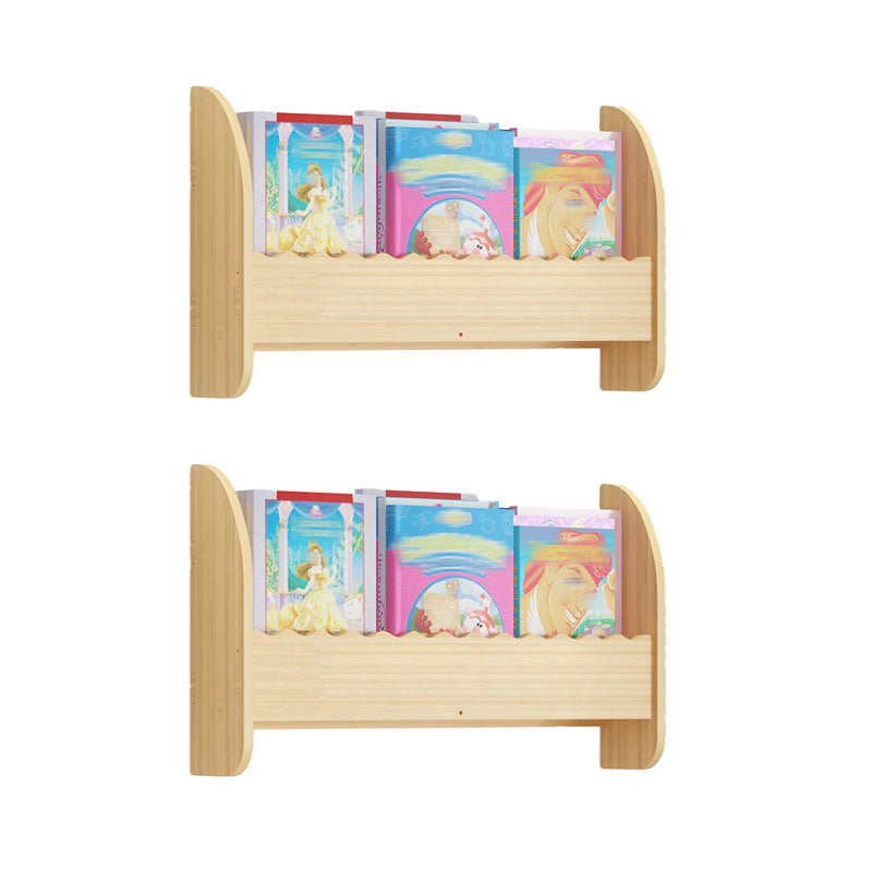 Contemporary Style Bookshelf  Wall Mounted Horizontal Bookcase for Home Office