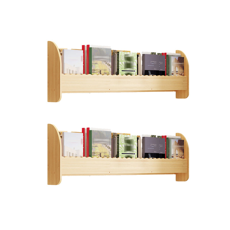 Contemporary Style Bookshelf  Wall Mounted Horizontal Bookcase for Home Office