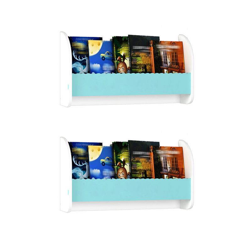 Contemporary Style Bookshelf  Wall Mounted Horizontal Bookcase for Home Office