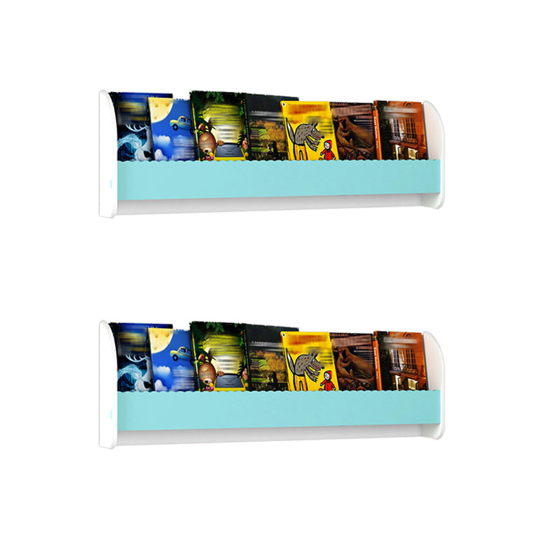 Contemporary Style Bookshelf  Wall Mounted Horizontal Bookcase for Home Office