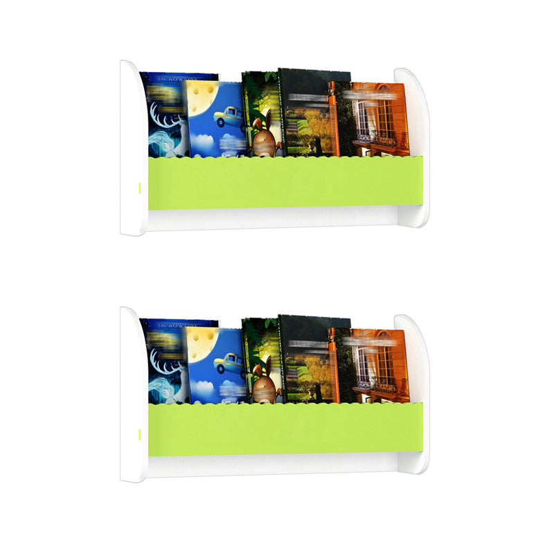 Contemporary Style Bookshelf  Wall Mounted Horizontal Bookcase for Home Office