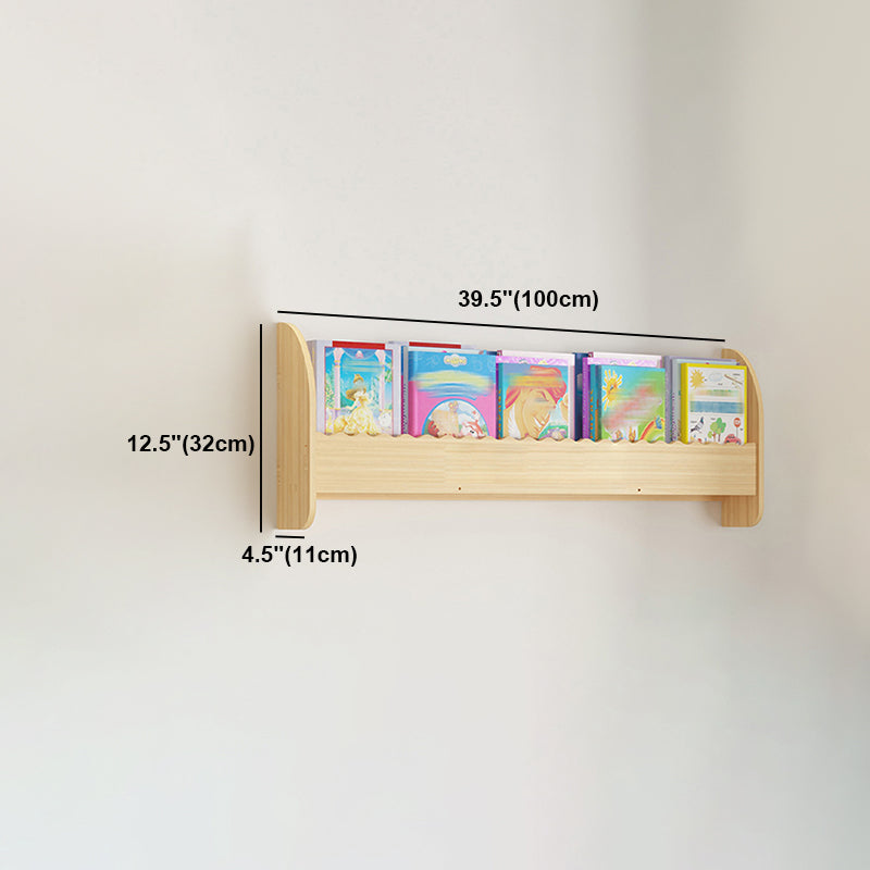 Contemporary Style Bookshelf  Wall Mounted Horizontal Bookcase for Home Office