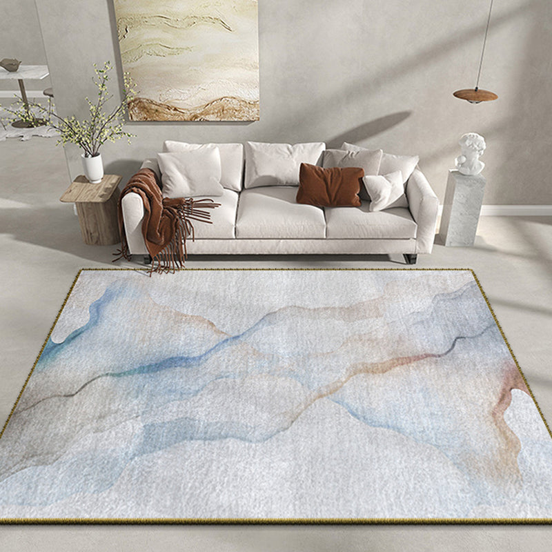 Light Brown Modern Rug Polyester Pattern Area Rug Stain Resistant Rug for Home Decoration