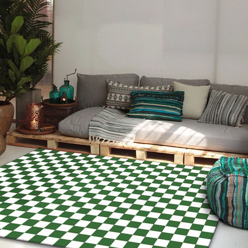 Lattice Rug Rectangle Synthetic Modern Washable Rug for Home Decor